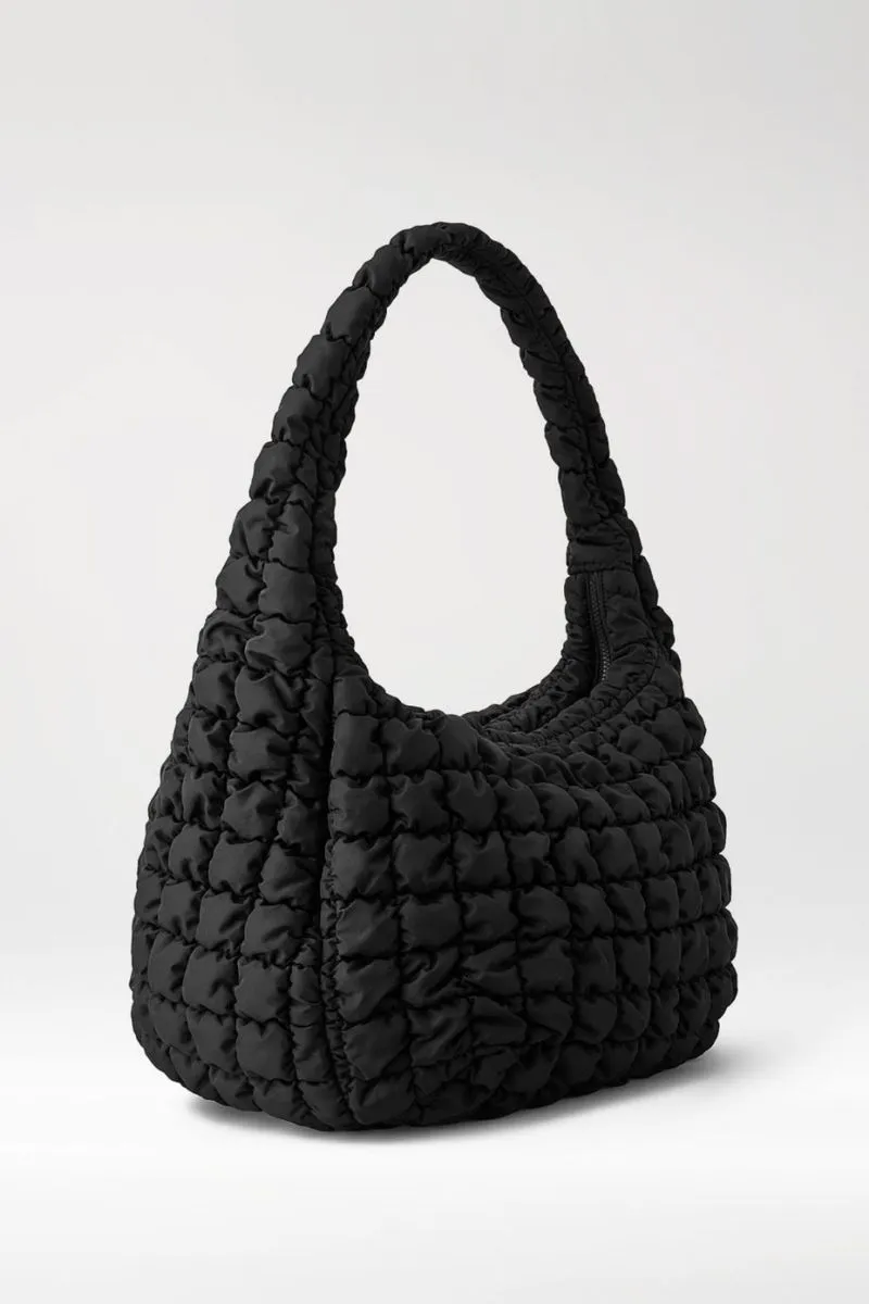 COS QUILTED SHOULDER BAG BLACK photo 1