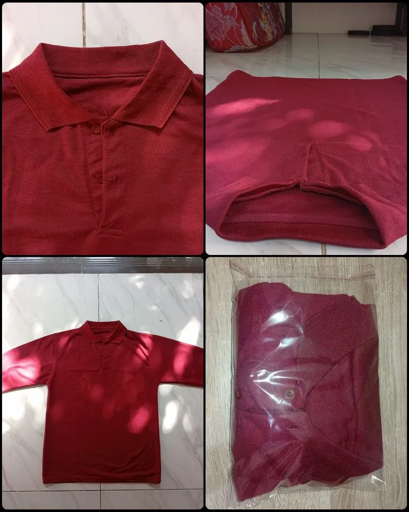 Polo Shirt – Warna Merah Maroon | Size XL photo 1