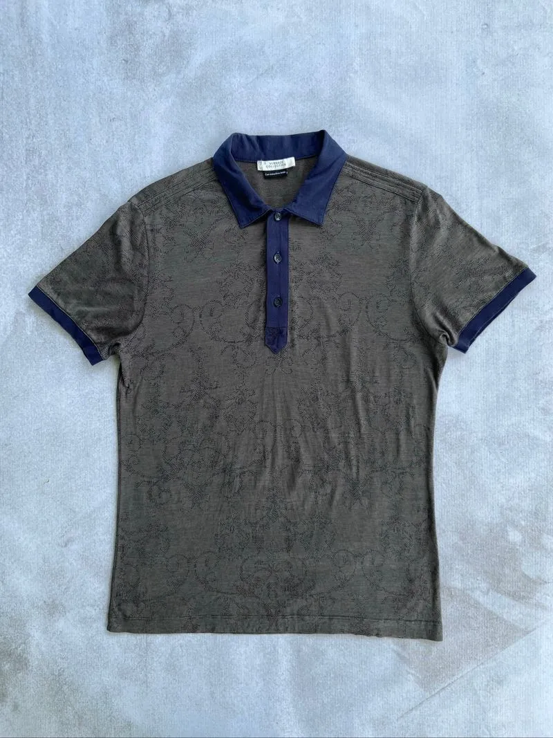 Versace Collection Barocco Paisley Polo T-shirt slim fit photo 1