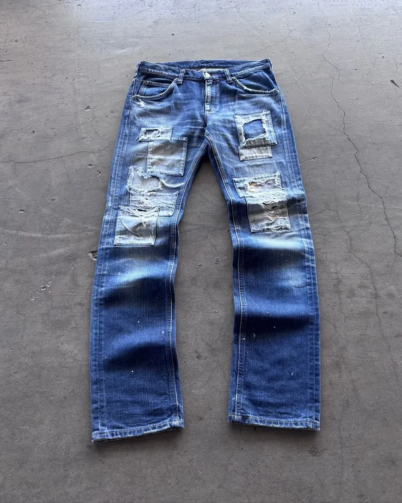 Lee Union Made x TK Boro Faded Blue Denim Jeans photo 1