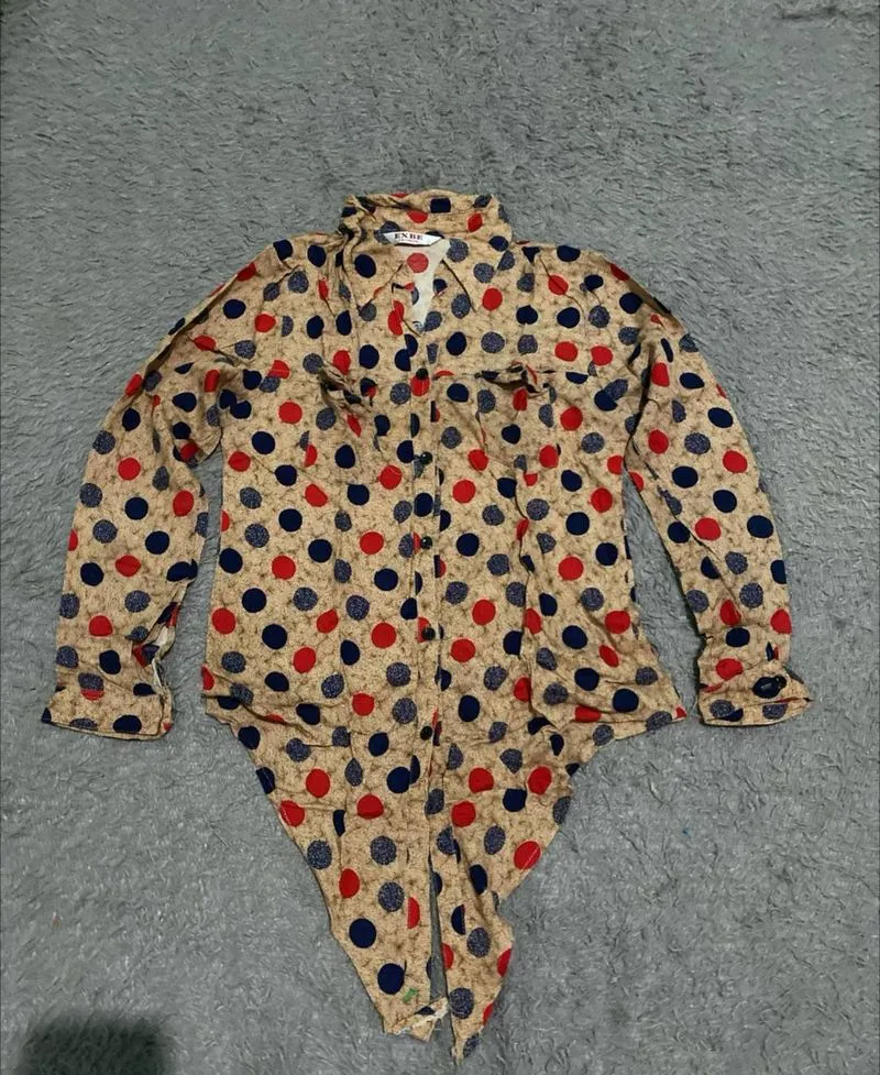 Kemeja polka brown photo 1