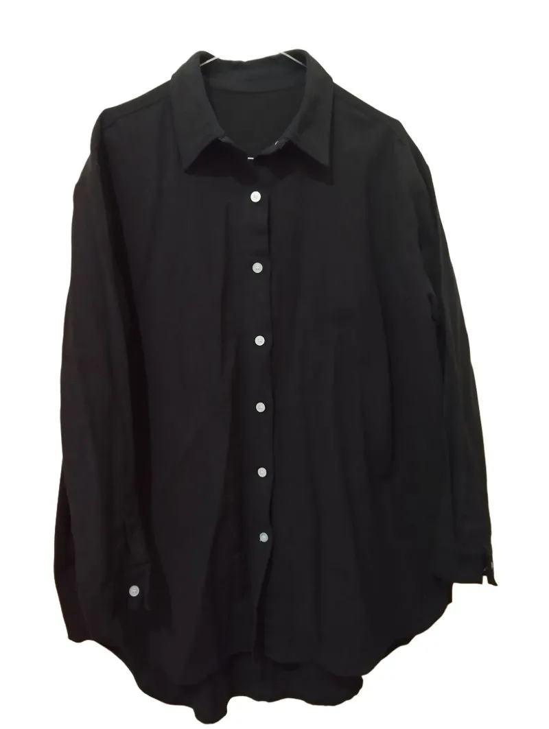 Sivali Casual Minimalist Shirt Wanita black photo 1