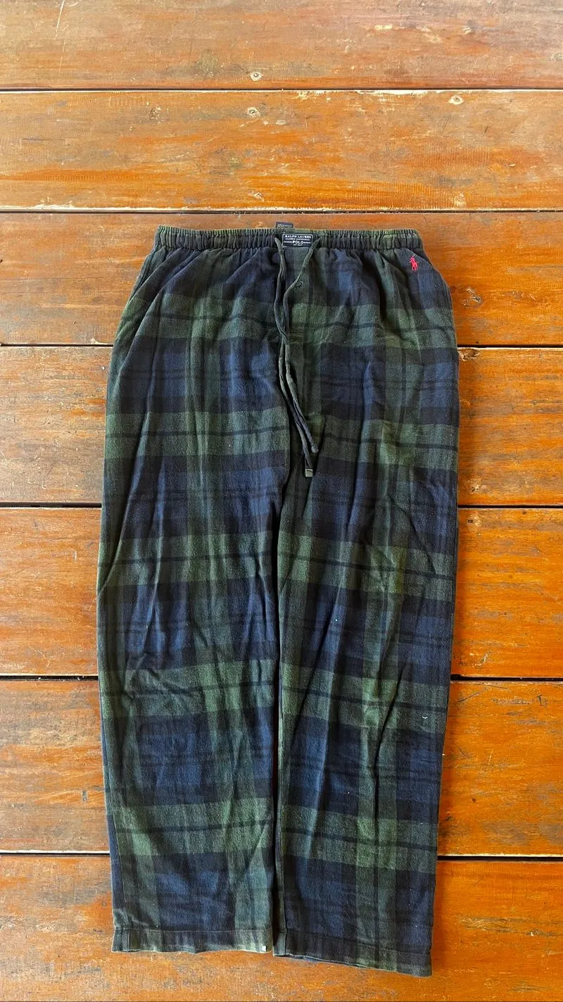 Celana panjang Tartan Polo Raphlauren polar kotak kotak photo 1