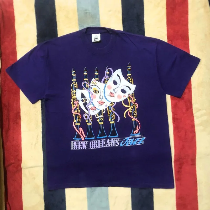 Vintage 80s Lee New Orleans Jazz 1989 T-Shirt photo 1