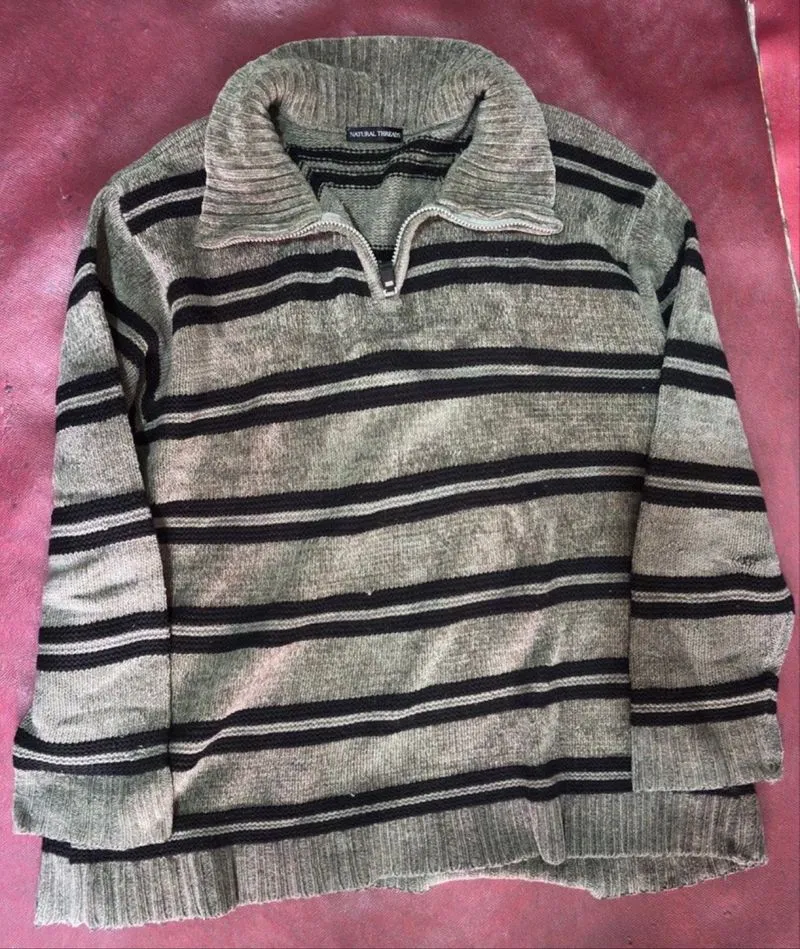 Knit Halfzipper Natural Threads photo 1