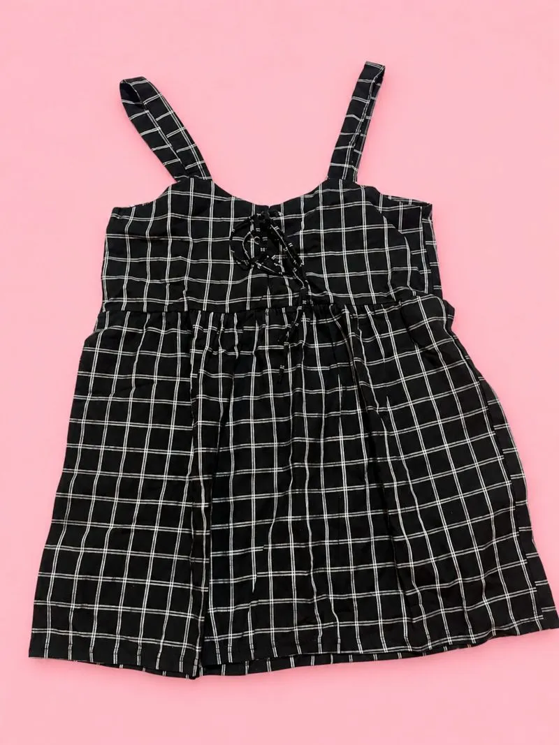 Black White Checkered Mini Dress photo 1