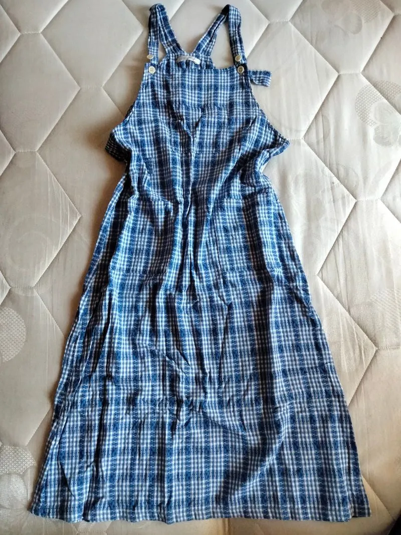 OVERALL TARTAN CHARLOTTE BABYDOLL KOTAK KOTAK BIRU PASTEL photo 1