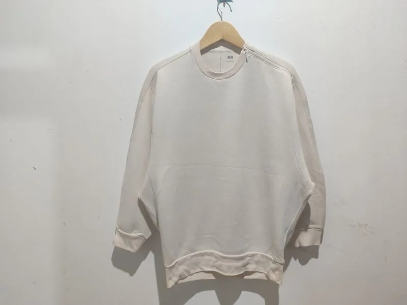 Crewneck Uniqlo Scuba Cream Boxy fit size on tag S photo 1
