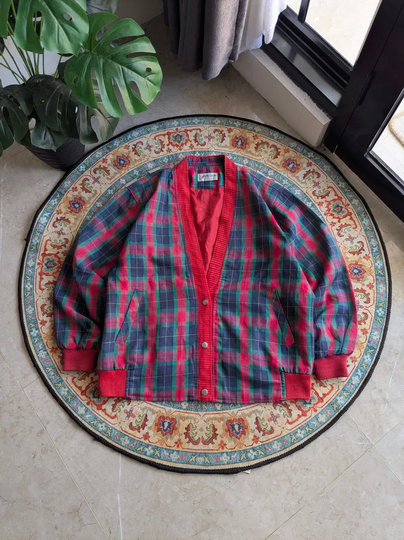 Cardigan Work jacket Goctsaem tartan kimonos photo 1