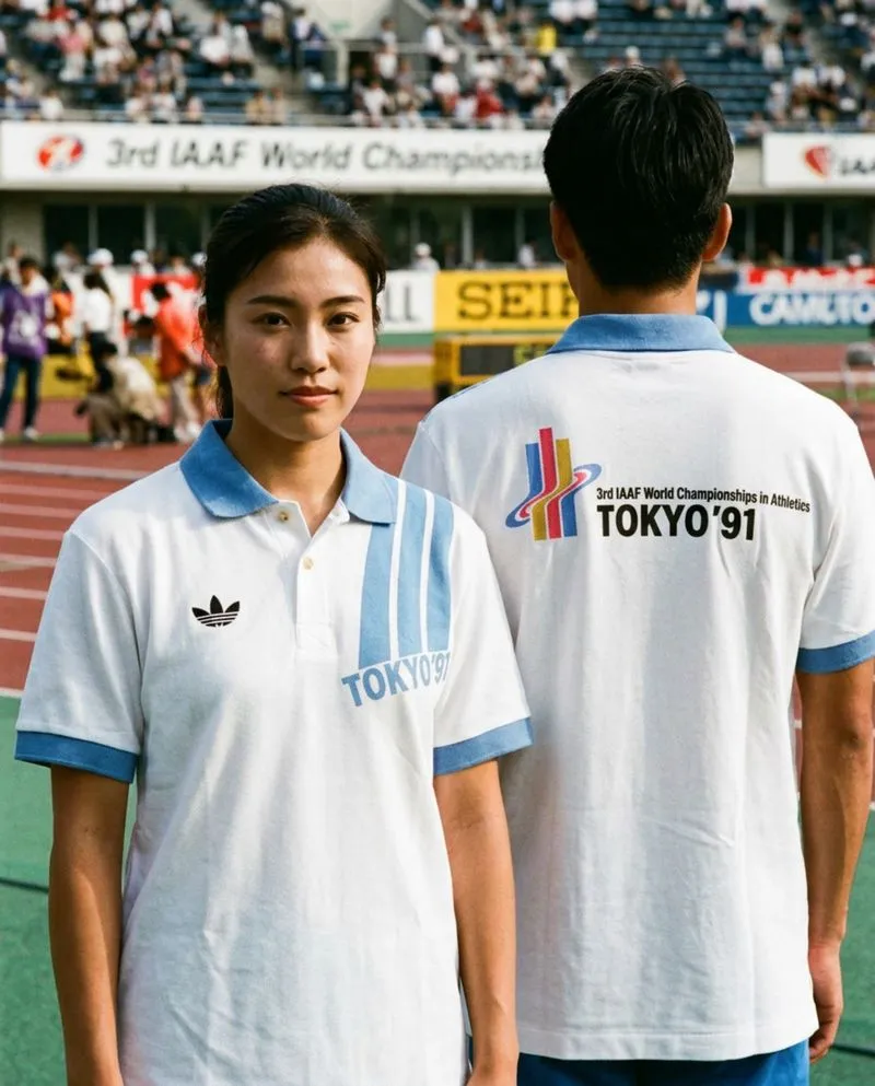 Vintage Adidas x Descente "Tokyo '91" Polo Shirts photo 1