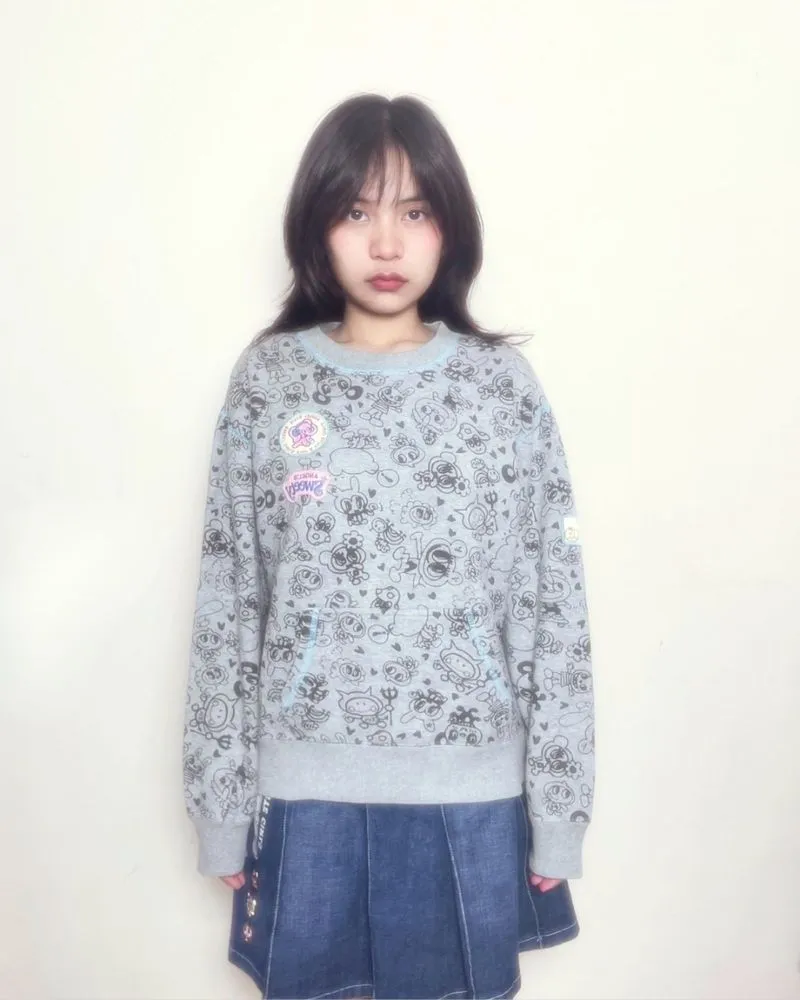 Angel Blue Character All Over Print Sweatshirt photo 1