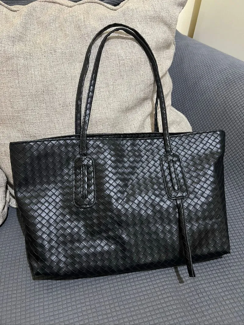 Tote bag besar tas kerja anyam tas laptop kuliah  photo 1