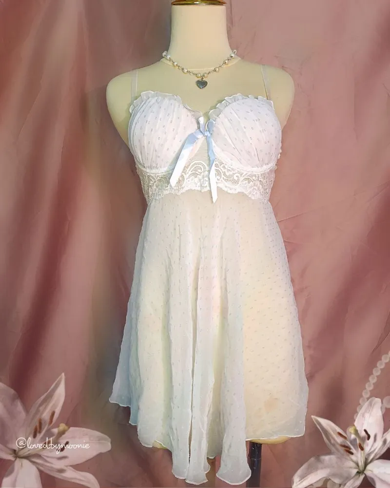 Semi sheer bra babydoll lingerie nightgown  photo 1