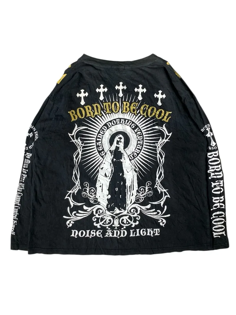 Timestep born to be cool aop & spellout graphic faded tee photo 1
