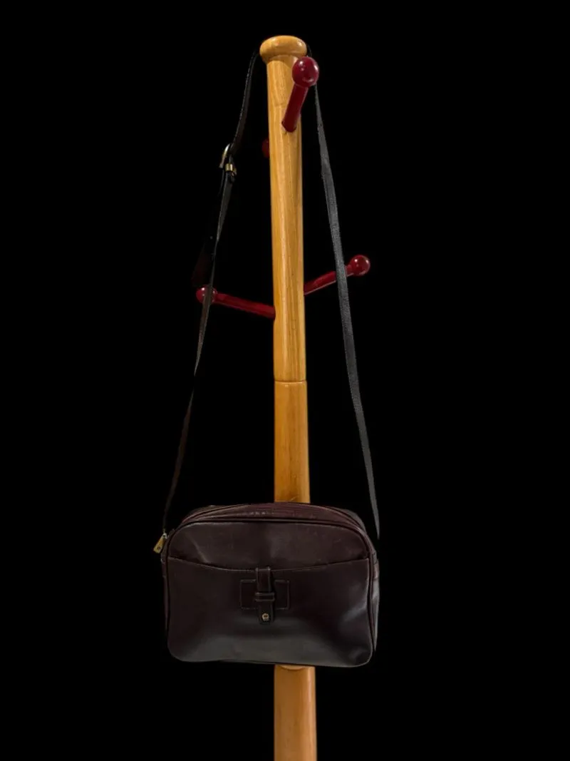 AIGNER Vintage Brown Leather Crossbody Bag Classic photo 1