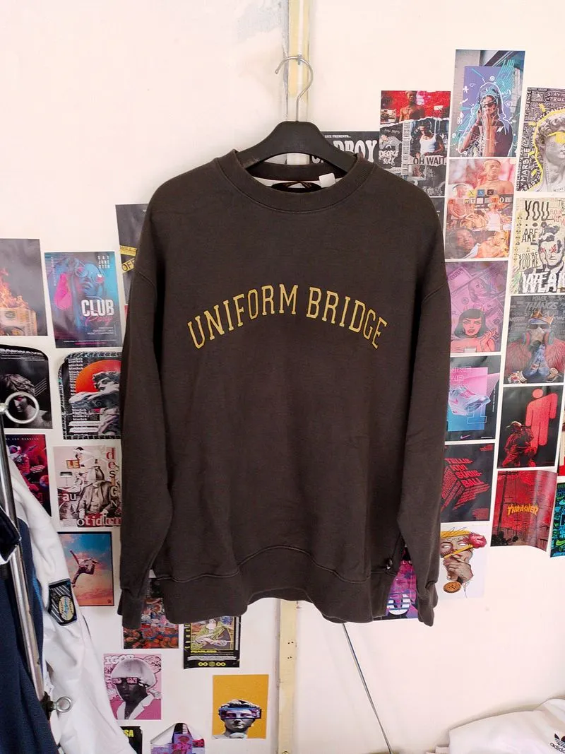 Uniform Bridge Vintage Casual Sweater Pria gray photo 1