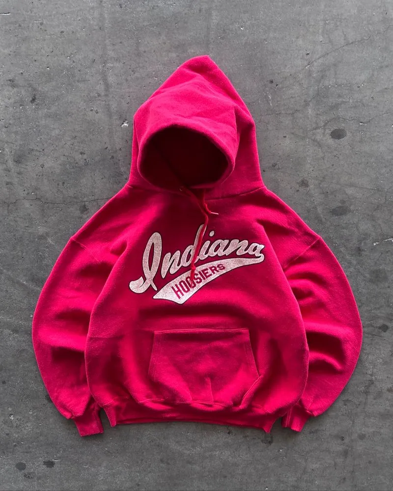 70s Indiana Cherry Red Boxy Hoodie photo 1