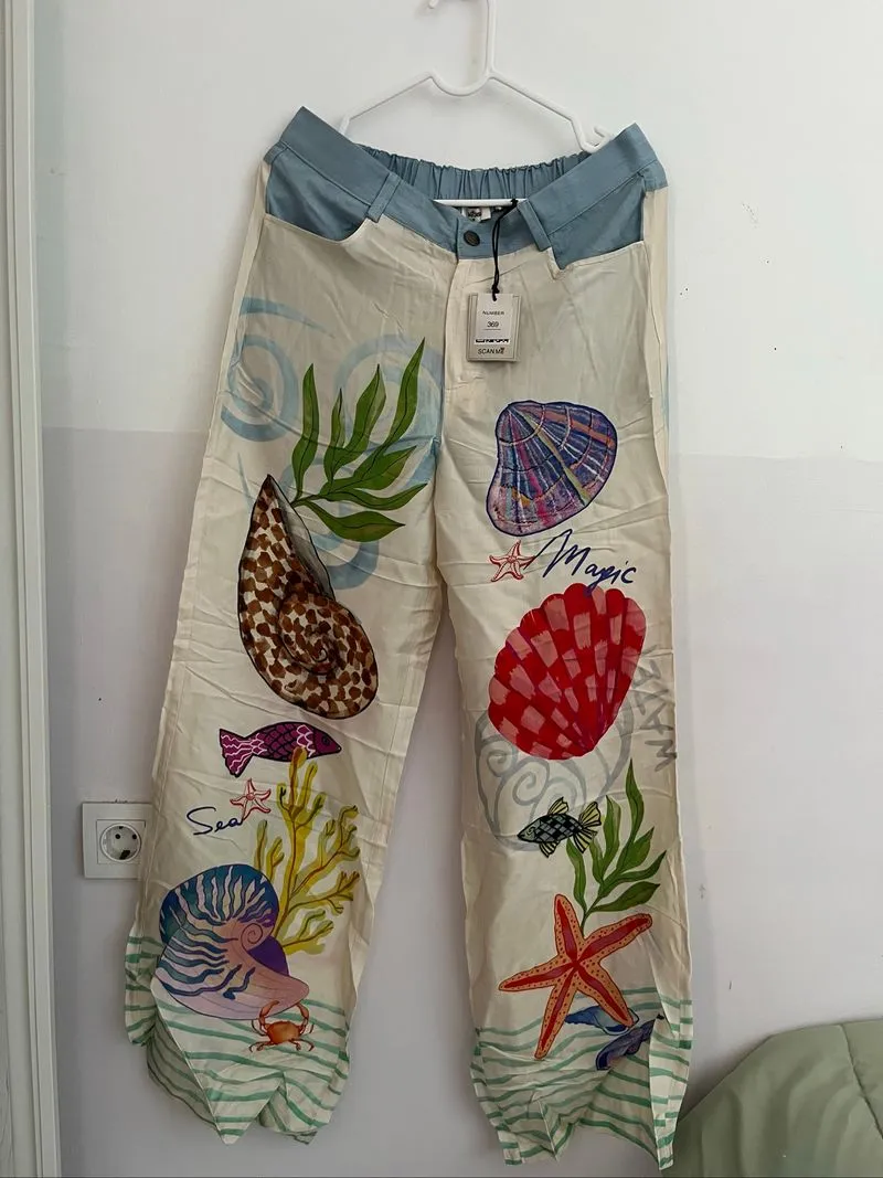 Me369 Sandra Combined Denim Pants photo 1
