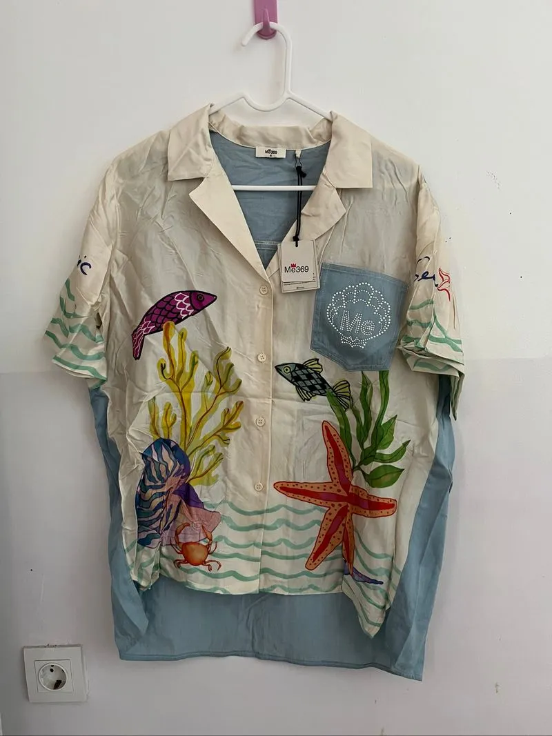 Me369 Stella Combined Denim Shirt photo 1