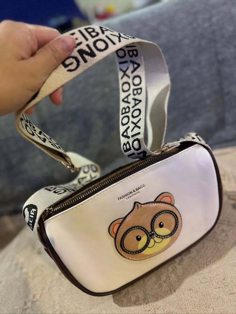 Tas kulit bear fashion 2 ways krem coklat shoulder bag bahu  photo 1