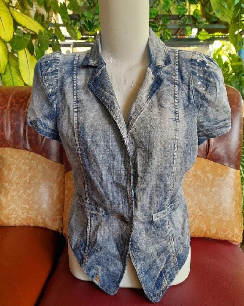 Blazer jeans lembut photo 1