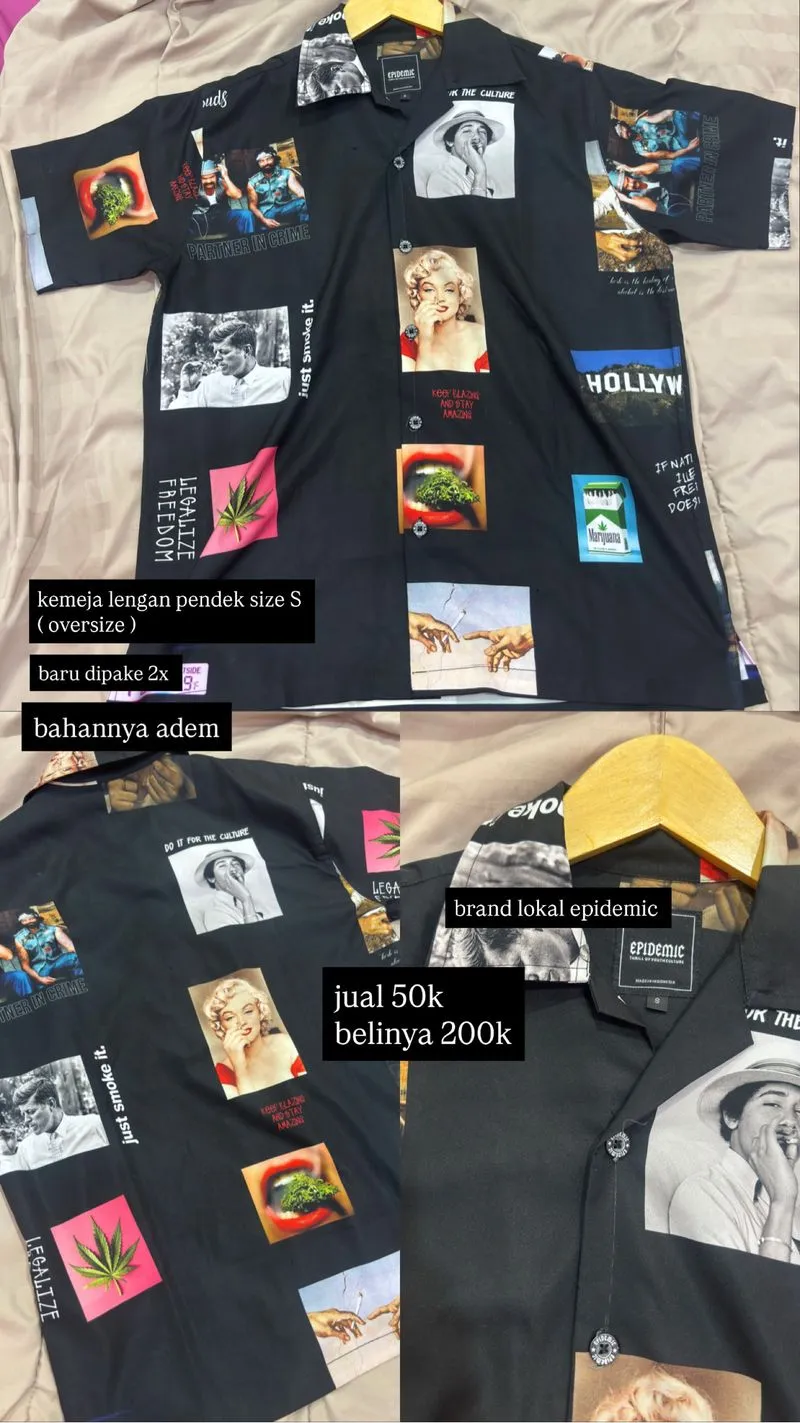 Kemeja oversize black  photo 1