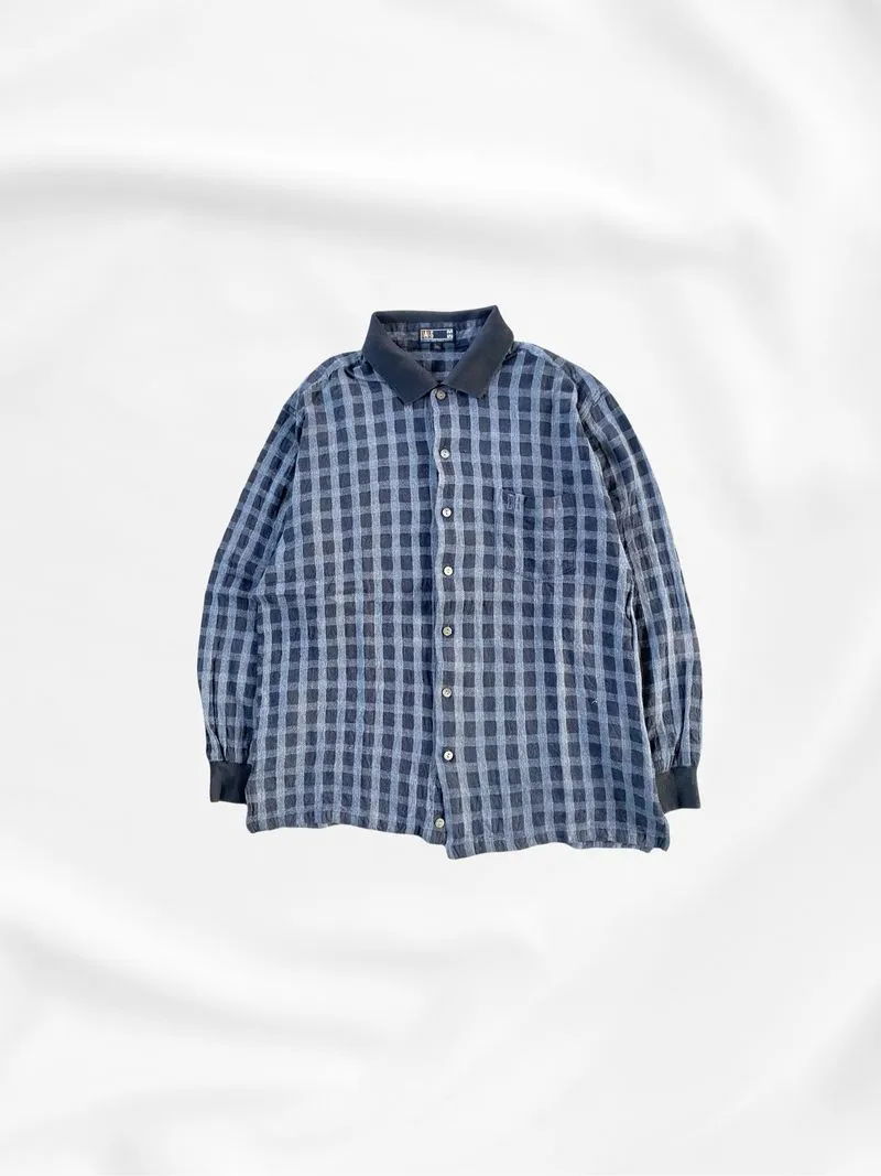 Kemeja Plaid Vintage - Contrast Collar Style photo 1