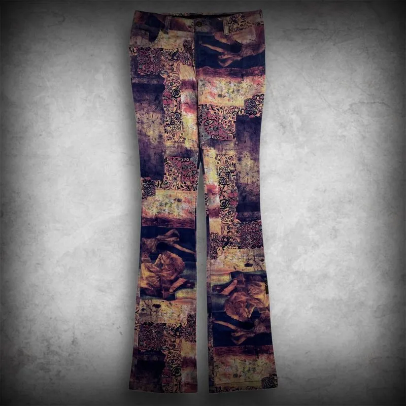 XIX Patchwork Art Pants Flare W29 Korea  photo 1