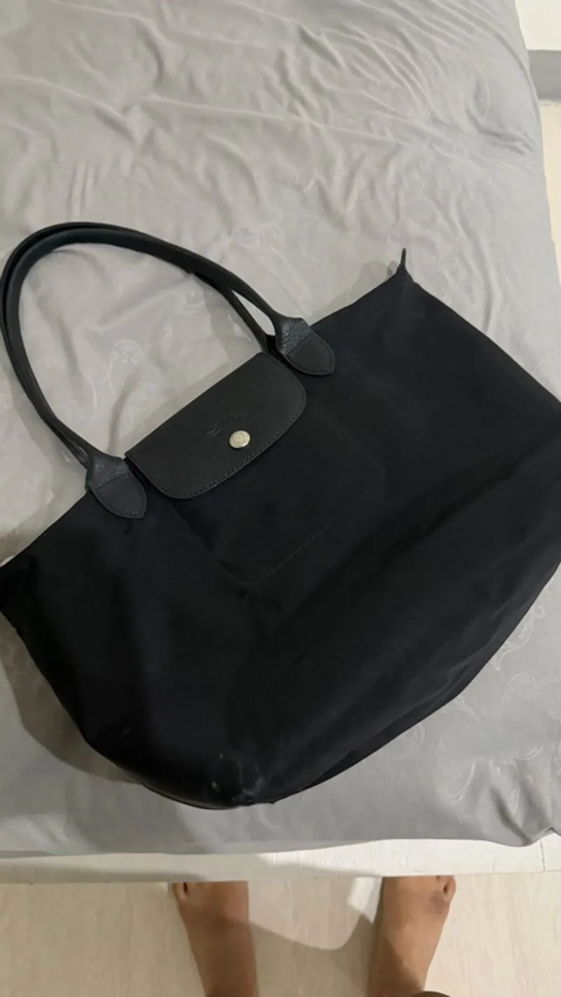 Longchamp 2022 All Black Hitam photo 1
