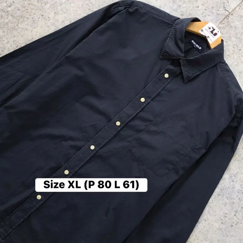 Kemeja Uniqlo (Navy) photo 1