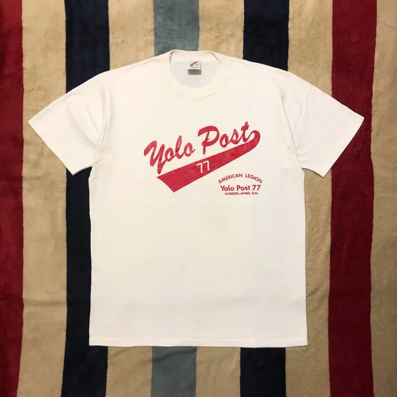 Vintage 80s Jerzees Yolo Post 77 Single-Stitch T-Shirt photo 1