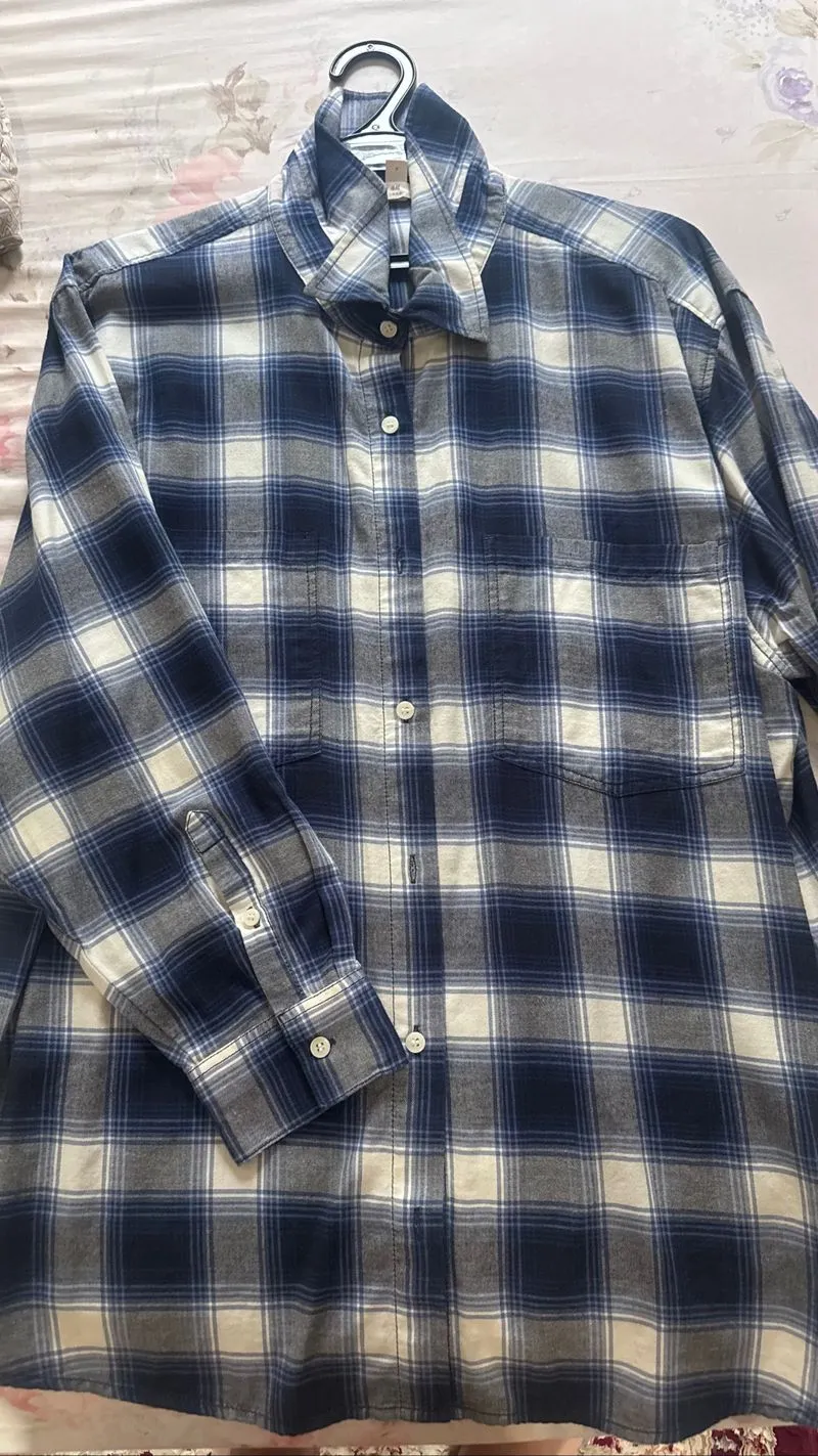 H&m blue flanel  photo 1