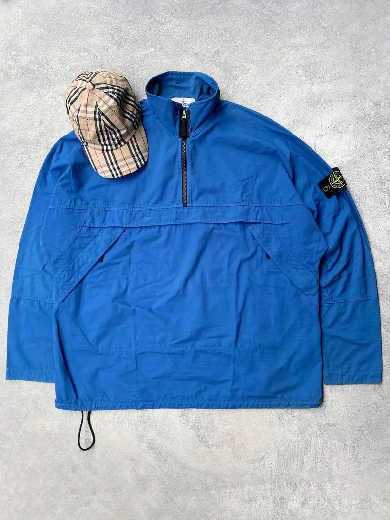 Stone Island Ripstop Smock Pullover Blue Cotton AW20 photo 1