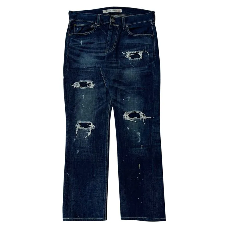 Back Number Distressed Denim Indigo photo 1