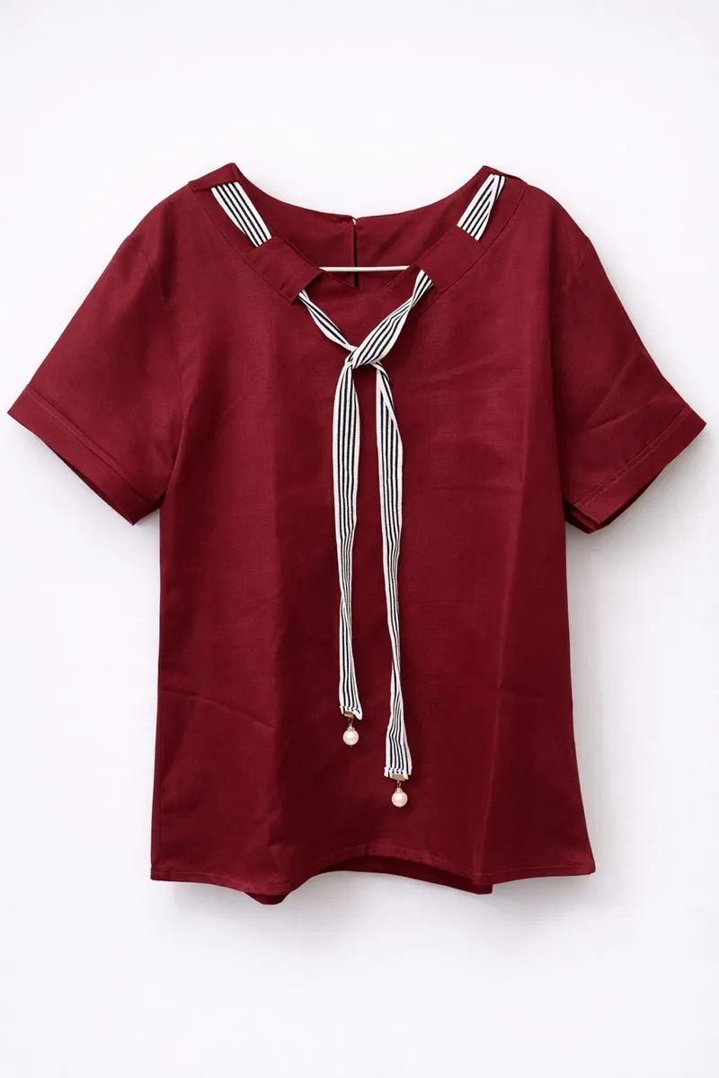 Blouse Maroon Pita photo 1
