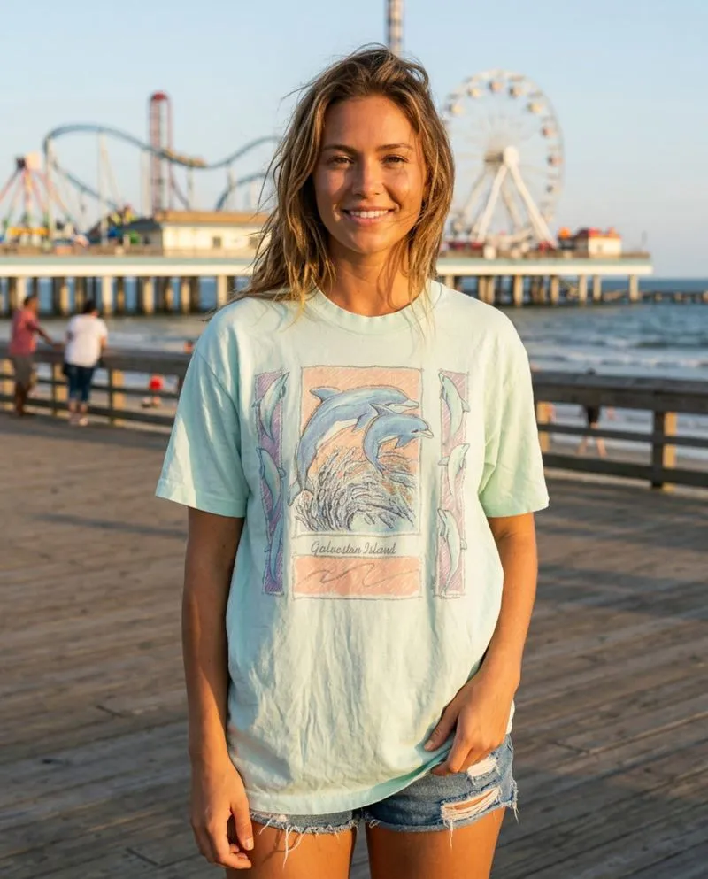 Vintage Sea Rags "Galveston Island Dolphins" 94s Graphic Tee photo 1