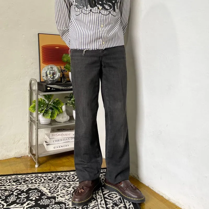 Black jeans loose fit Japanese photo 1