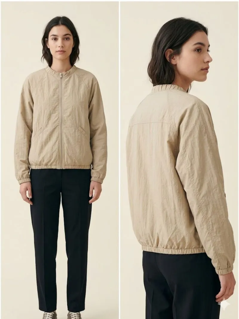 Jaket parasut oversize ziper photo 1
