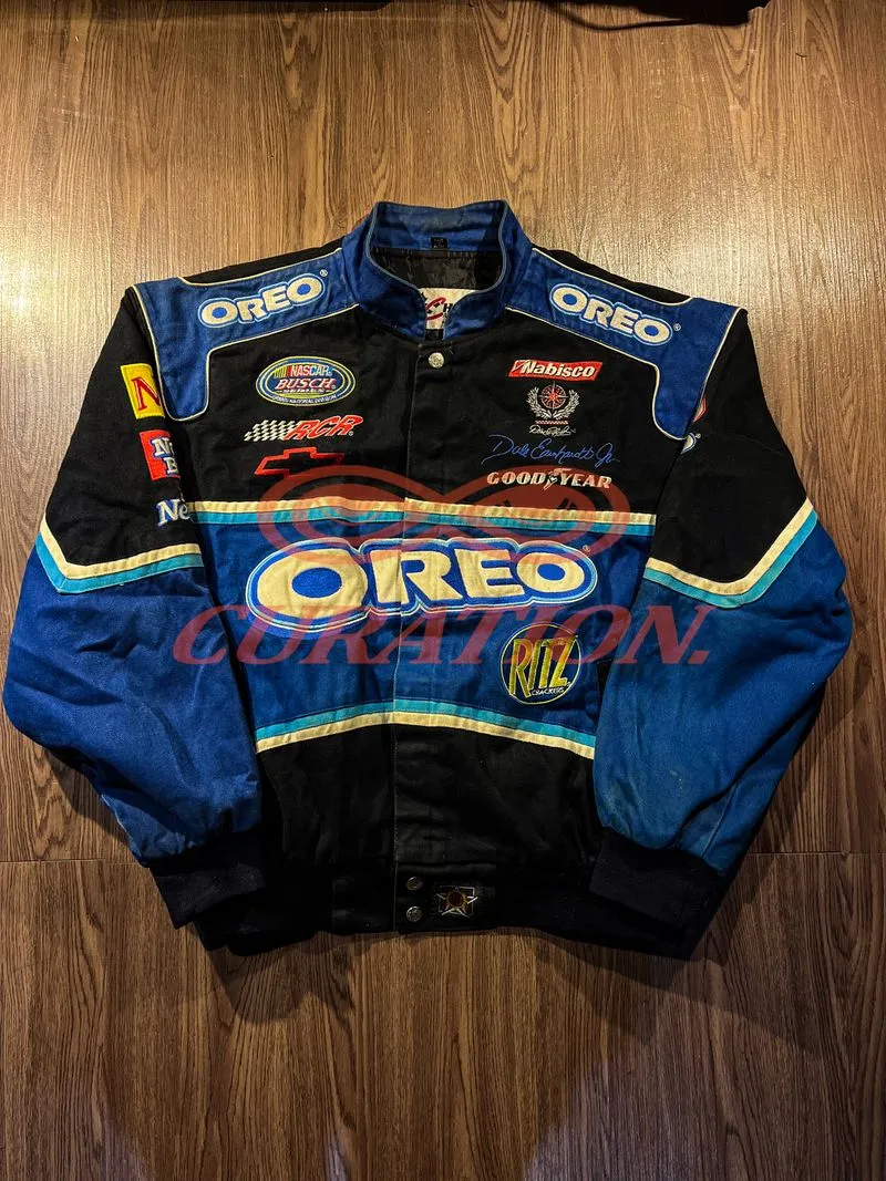 NASCAR Oreo Ritz Dale Earnthard #8 Race Jacket By JH Design photo 1