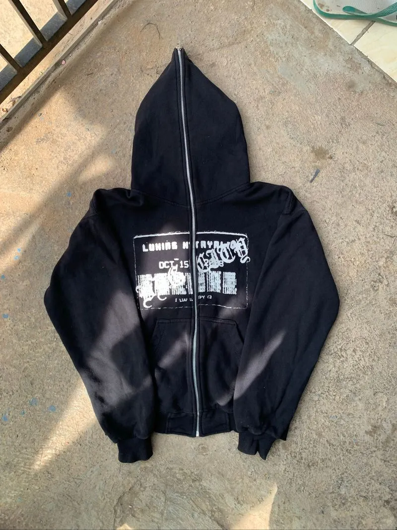 Hoodie Full Zip Up Black photo 1