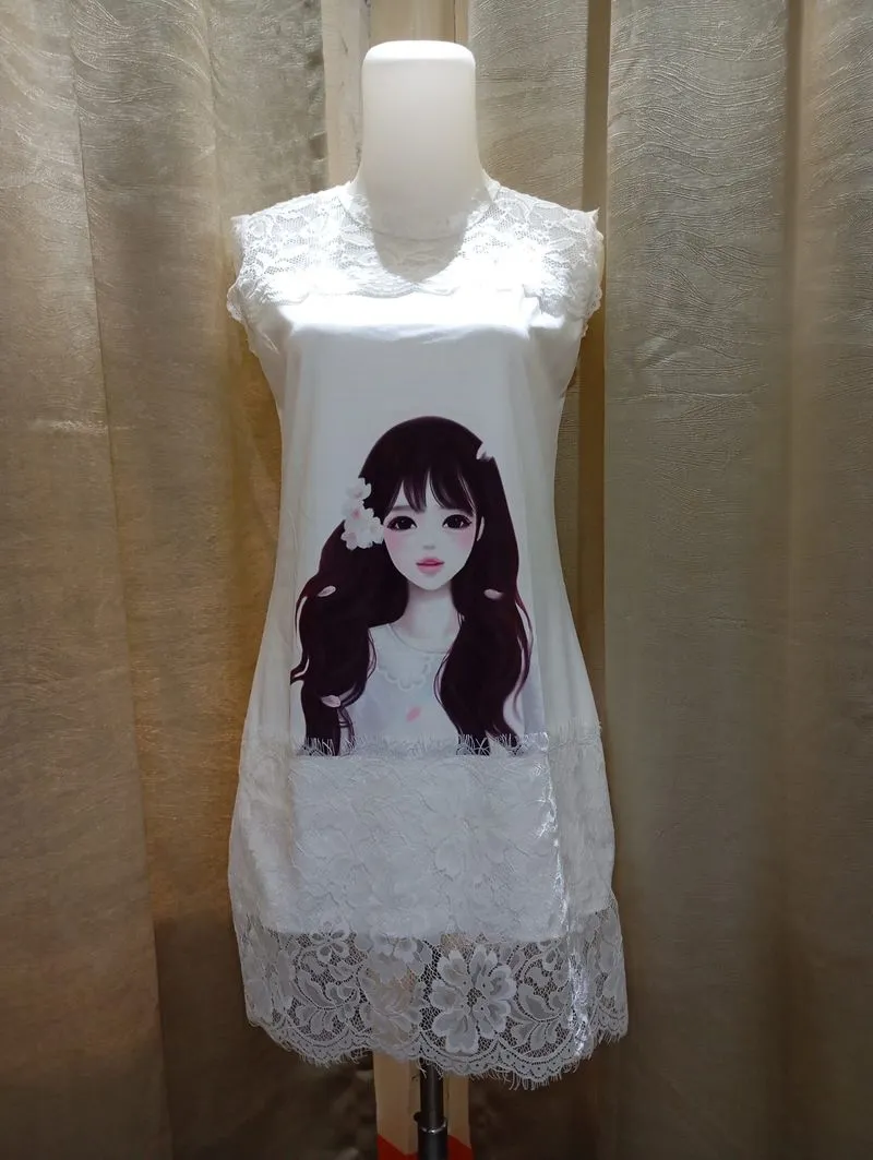 white sakura dress photo 1