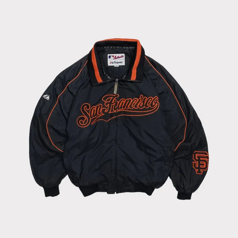 MLB Vintage Sportswear Track jacket Pria black orange photo 1