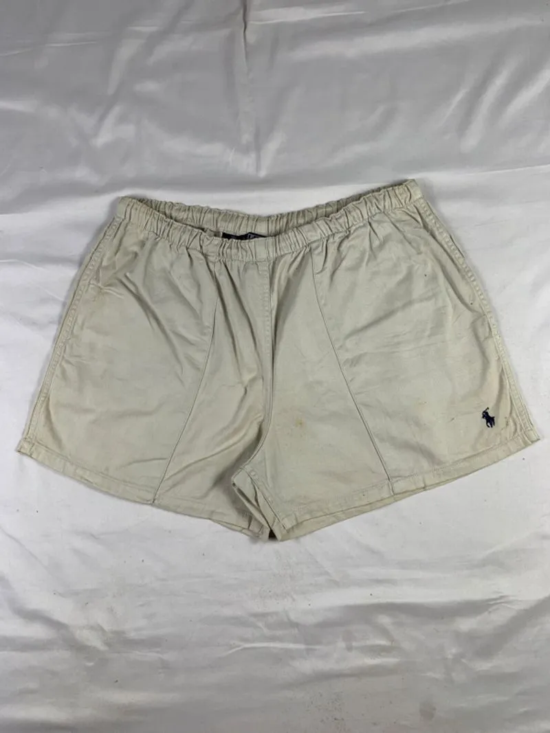 1990s Polo by Ralph Lauren Beige Pony Shorts (Fit L) photo 1