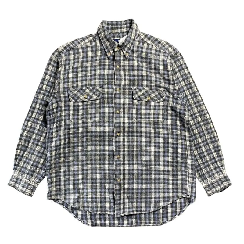 Japanese brand Streetwear Formal shirt Pria white blue photo 1