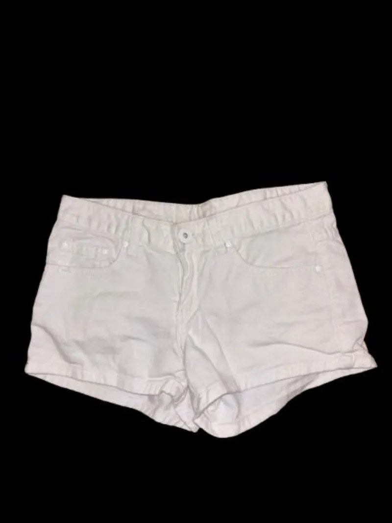 Celana pendek putih short pants white jeans polos  photo 1