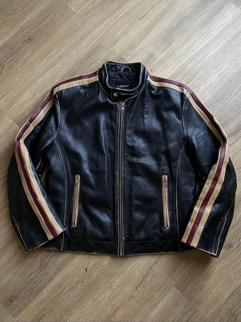 “IN EXTENSO”  VINTAGE CAFERACER LEATHER JACKET | BIKERS photo 1
