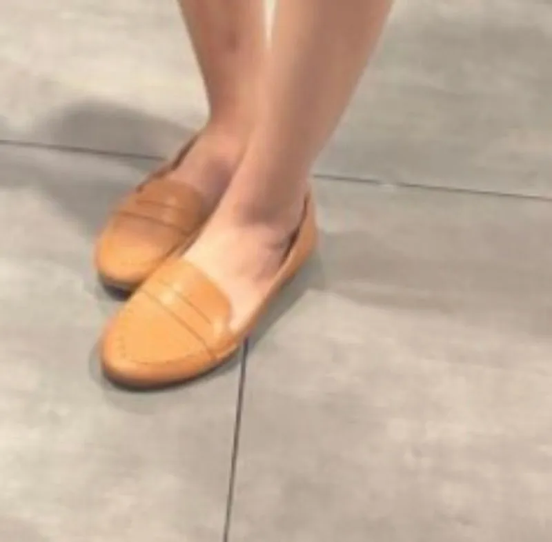Flatshoes coklat beige cream uk 37 fladeo sepatu kulit  photo 1