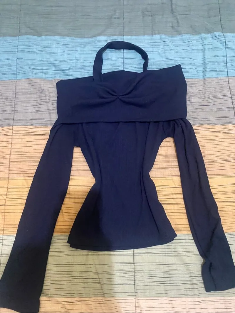 halter sabrina knit top photo 1