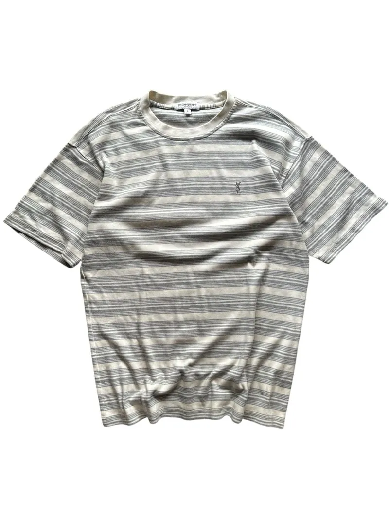Vintage YSL saint laurent striped tee kaos lengan pendek photo 1