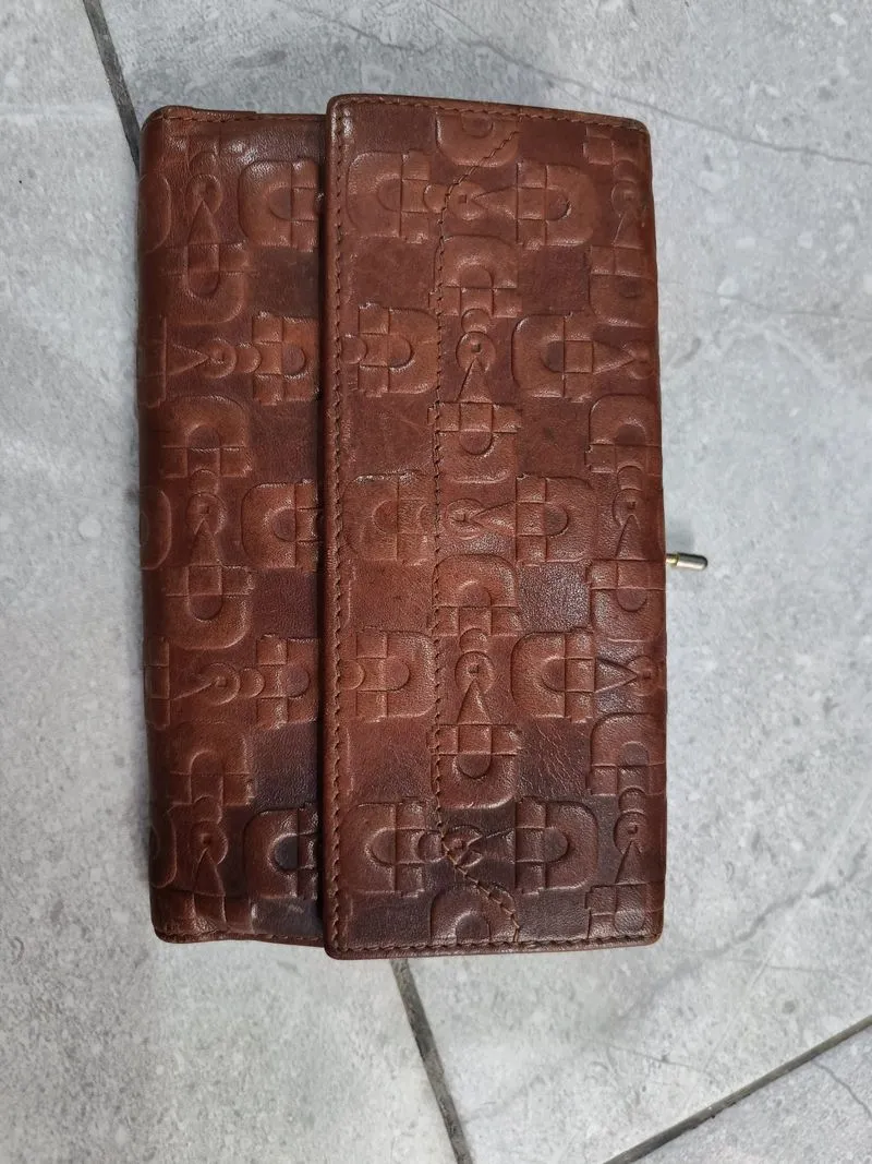 Dompet Lipat Kulit Gucci Brown Dengan Serial number photo 1